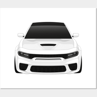 Charger Widebody White-Knuckle + black roof Posters and Art